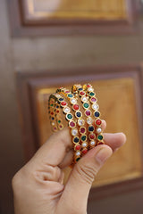 Navratna Circles Set of 4 Bangles