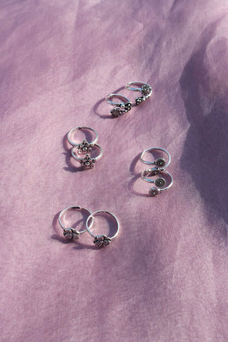 92.5 Silver Thin Band Toe Ring