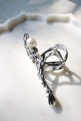 Big Silver Pearl Claw clip