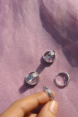 92.5 Silver Band Dot Toe Ring