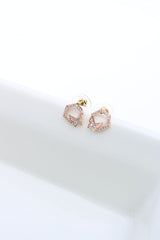 Small Rosegold Butterfly Hexa Studs