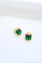 Bold Emerald Studs