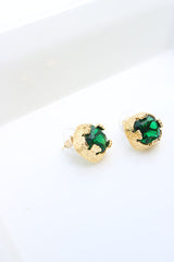 Bold Emerald Studs