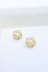 Pearl Grid Studs