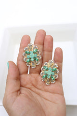 Sea Green Stone Studs