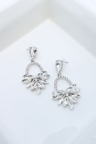 White Bag Stone Earrings