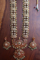 Festive Kundan Paisley Flower Long Set