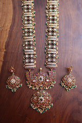 Festive Kundan Paisley Flower Long Set