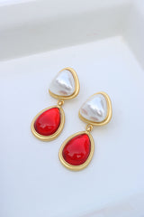 Big Pearl Sunset Drop Earrings