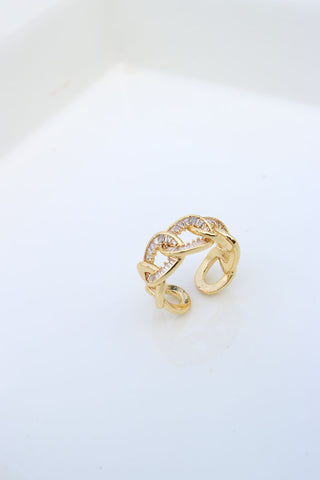 Link Stone Finger Ring