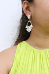 White Bag Stone Earrings