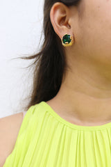 Bold Emerald Studs
