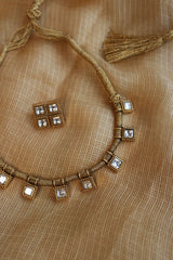 Kundan Squares Thread choker set