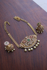 Delicate AD Peacock Swing Choker
