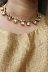 Kundan Squares Thread choker set
