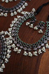 German Silver Leaf Necklace set