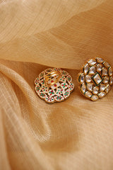 Big Kundan Statement Finger Ring