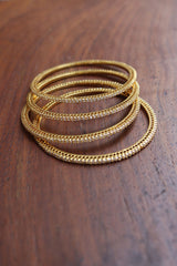 Thin White Stone Set of 4 Bangles