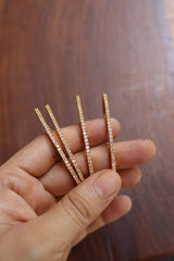 Thin White Stone Set of 4 Bangles