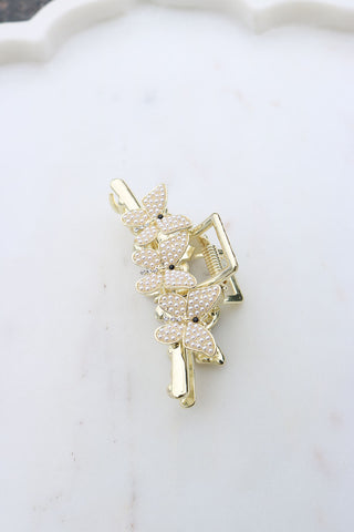Little Pearls Butterfly Claw clip