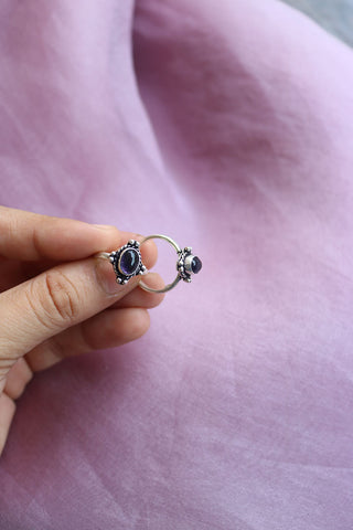 92.5 Silver Deep Purple Toe ring