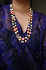 Two Layer Pastel Coral Maala