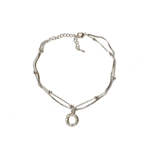 Silver Polo anklet